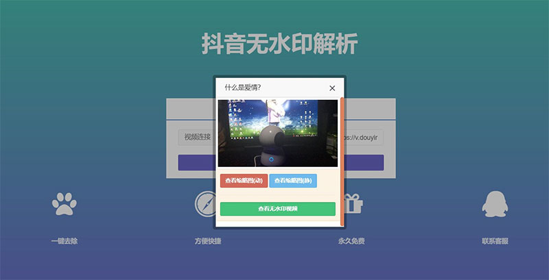 PHP抖音在线去水印抖音无水印视频解析源码插图