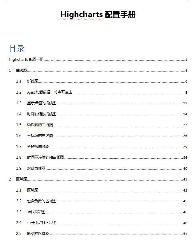 Highcharts配置手册 中文WORD版_前端开发教程插图