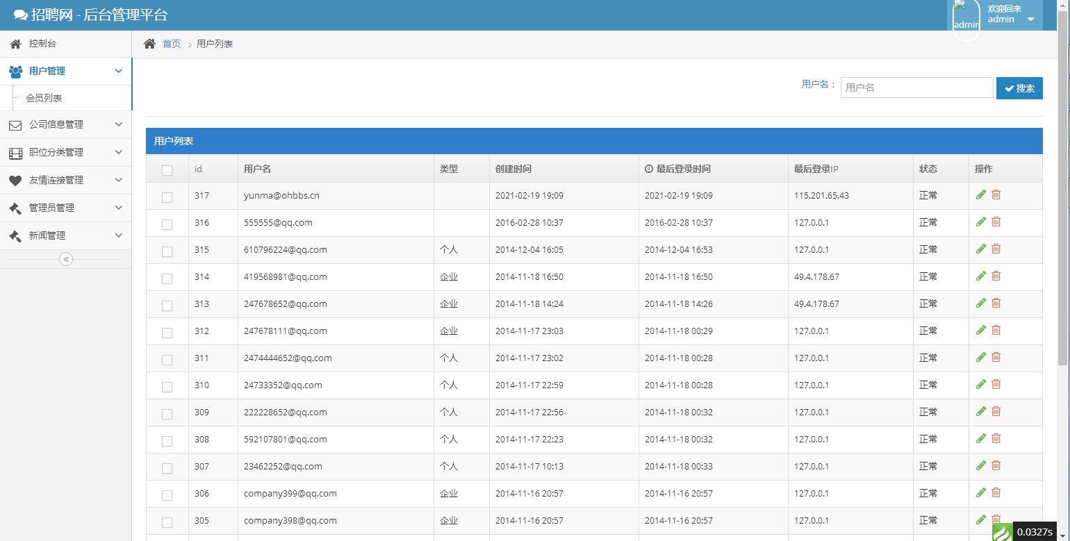 C140 PHP源码_thinkphp内核仿拉勾网人才招聘源码插图2