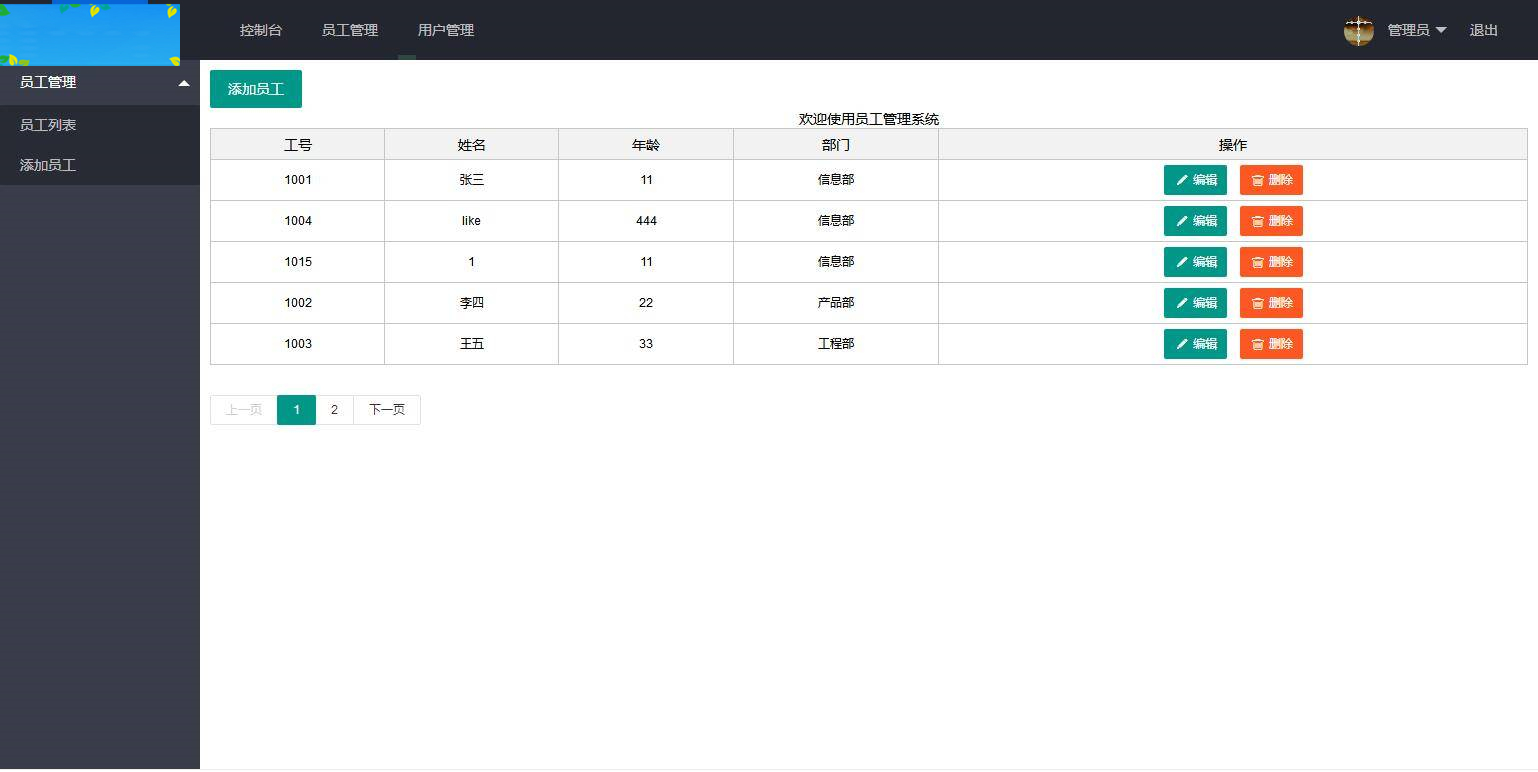 K351 ThinkPHP内核简单员工管理系统源码插图