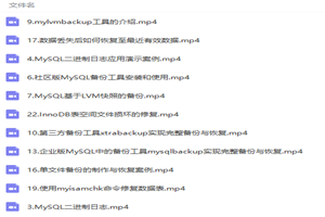 MySQL数据备份与还原核心技术实战视频教程插图