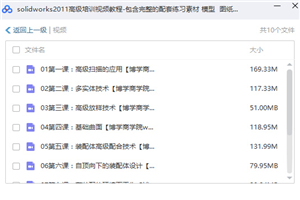 solidworks2011高级培训视频教程全套（完整的配套练习素材 模型 图纸）插图