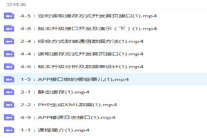 PHP高级应用开发APP接口视频教程插图