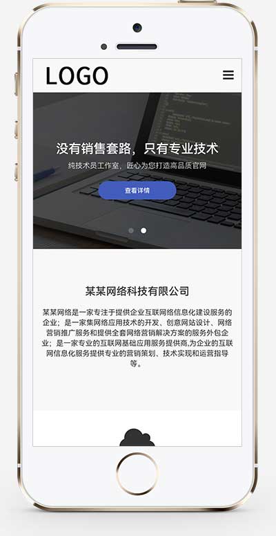 (自适应手机端)SEO优化网络建站公司网站源码 pbootcms网站建设网络科技类模板插图1