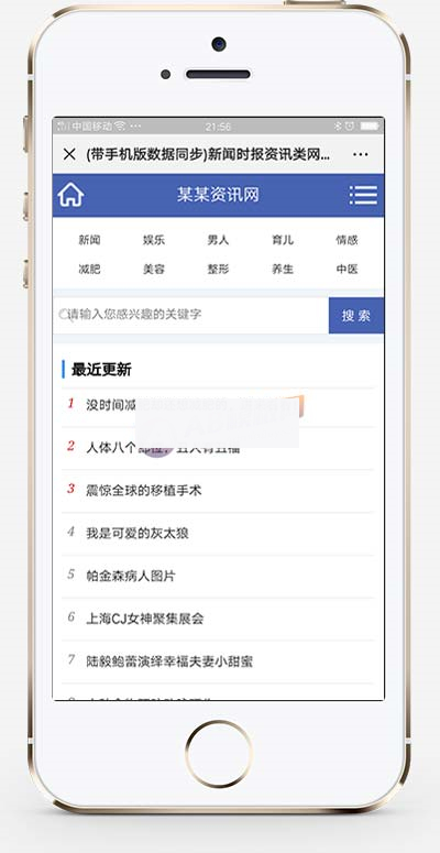 (PC+WAP)新闻时报资讯类网站织梦模板插图