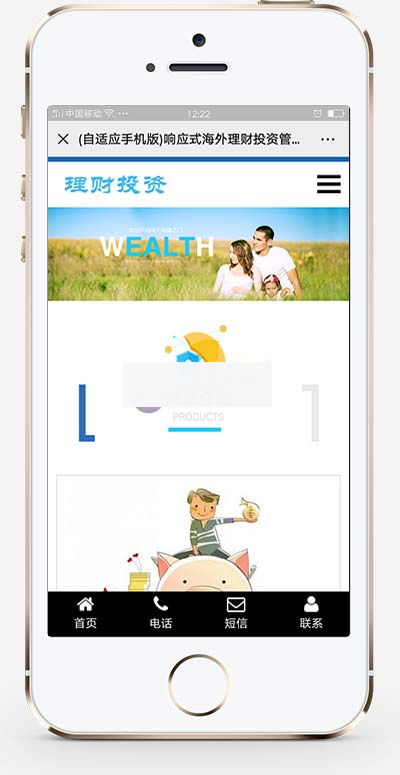 (自适应手机版)响应式海外理财投资管理类织梦模板插图