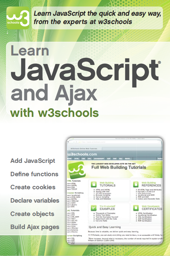 Learn javascript and Ajax with w3Schools 英文pdf